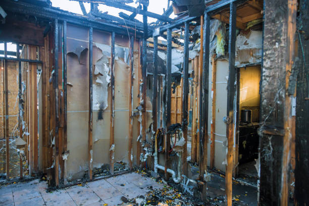 Professional Fire Damage Repair technician working in Bellevue, OH
